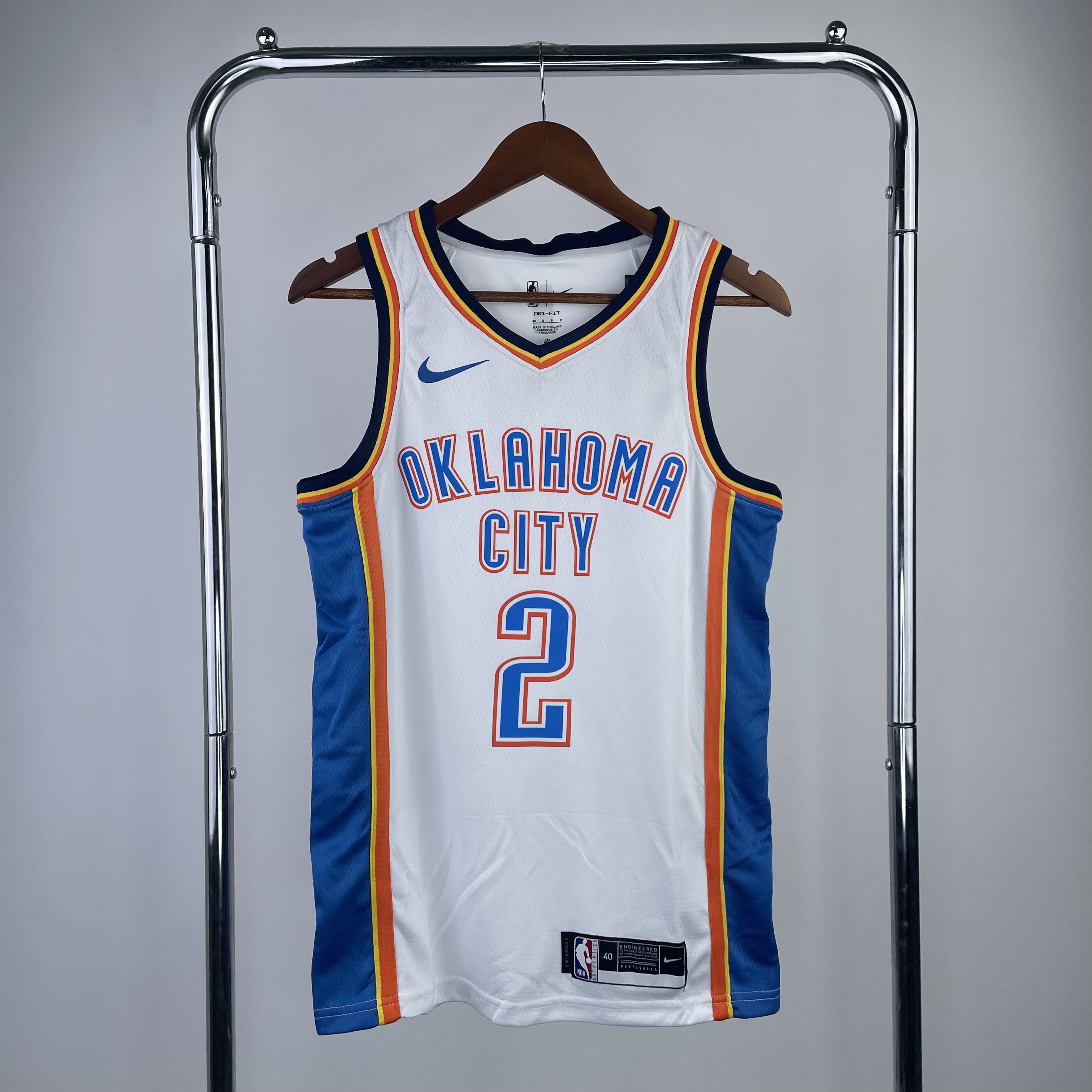 Men Oklahoma City Thunder #2 Shai Gilgeous-Alexander White Season Nike 2023 NBA Jersey->oklahoma city thunder->NBA Jersey